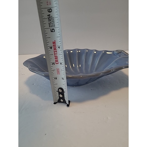 Casa Stone By CASAFINA VINTAGE PORT BLUE SeaSHELL SHAPED DISH Bowl 10" - Picture 7 of 9